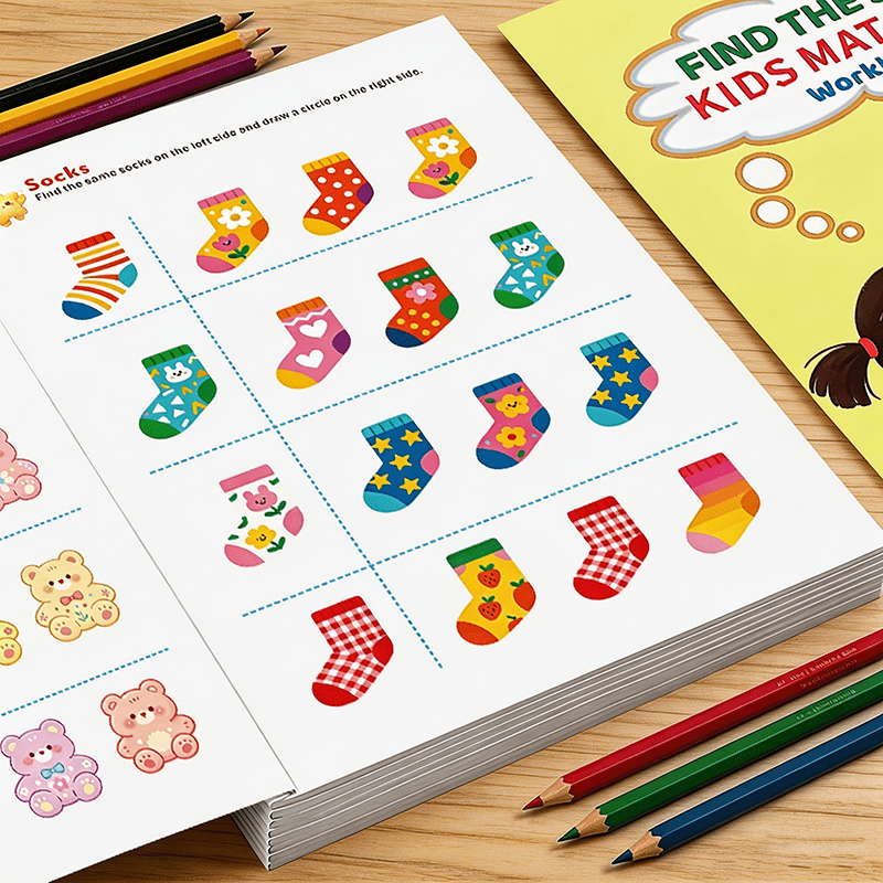 Kids Education Activities - Zoek hetzelfde bijpassende werkboek voor kinderen,