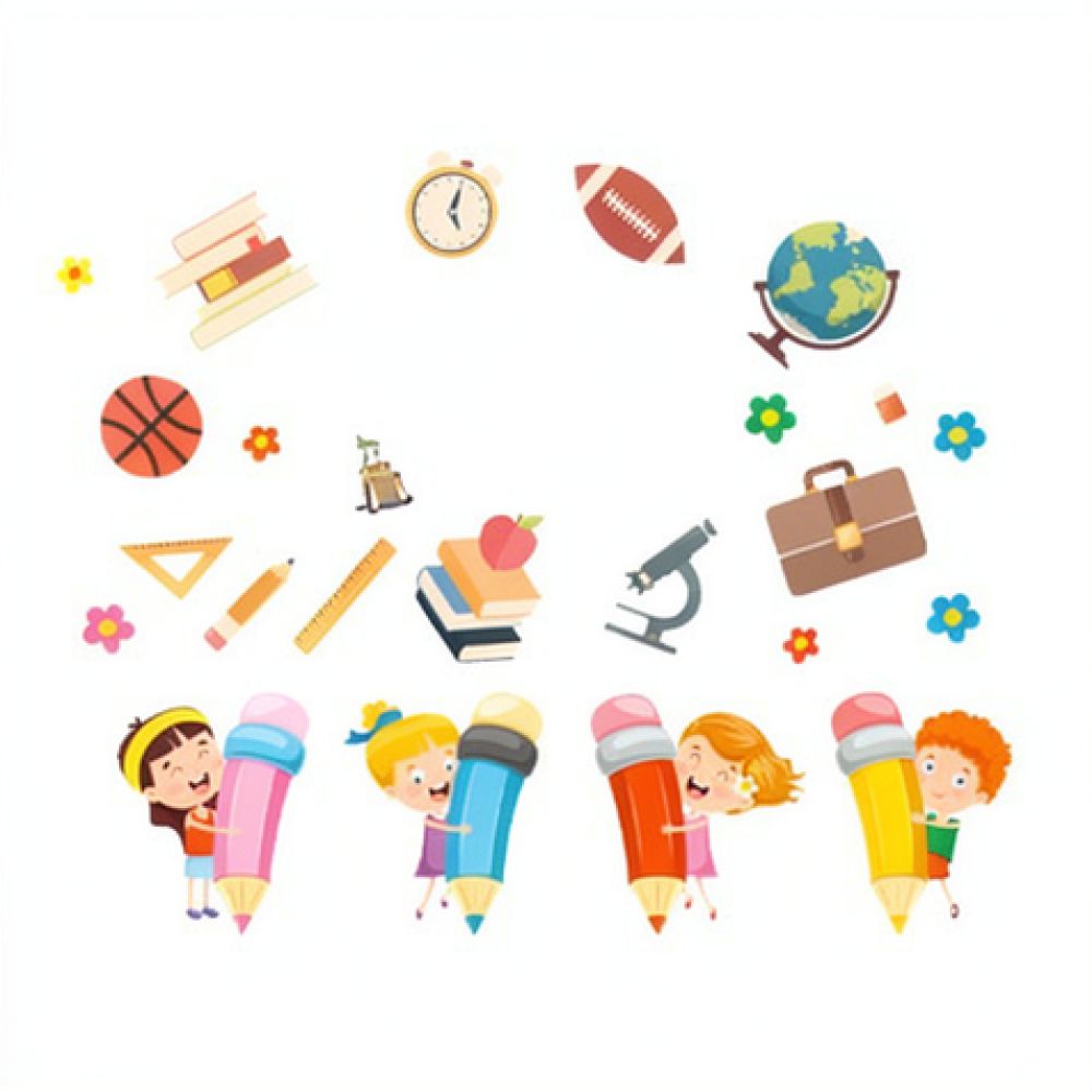 Background For Kids Education - Educatieve kantoorartikelen wanddecoratie voor kinderkamers, achtergronddecoratie