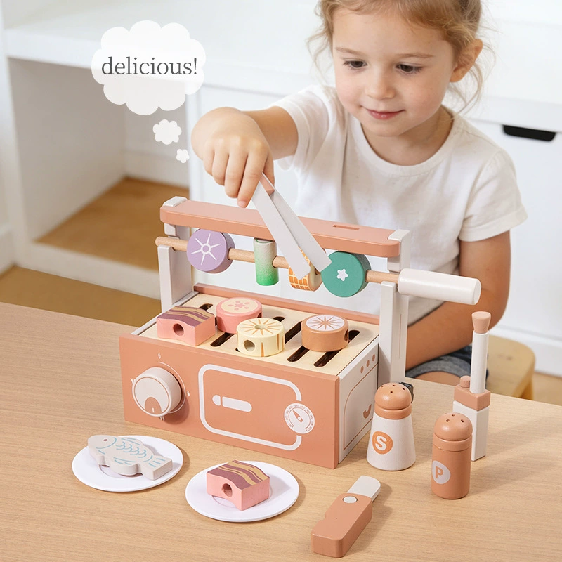 Houten speelgoed BBQ grillset  - Kids Without Education recensie en prijs