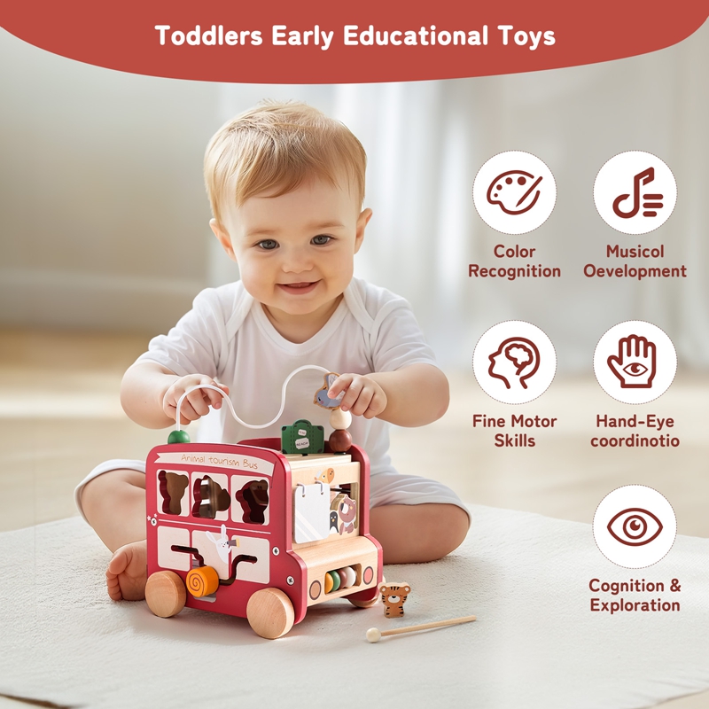 Houten busspeelgoed Aangepaste - Kids Education Name recensie en prijs
