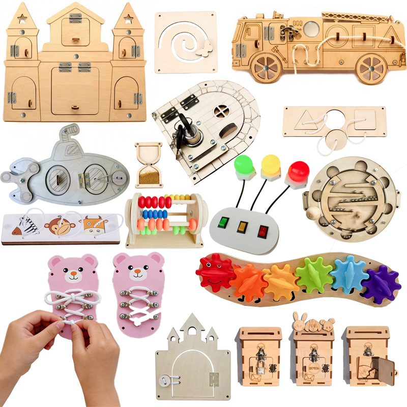 DIY Montessori Busy Board Hout - Kids Education Usa recensie en prijs