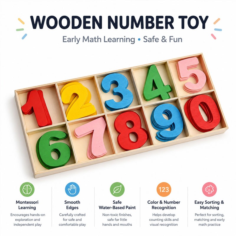 Houten cijferset knutselset ci - Kids Education Name recensie en prijs