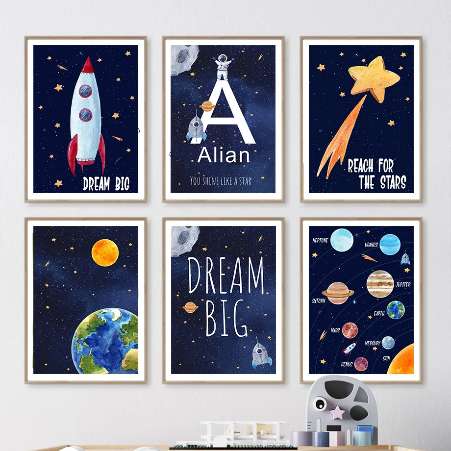 1 stuk canvas schilderij met a - Kids Education Name recensie en prijs