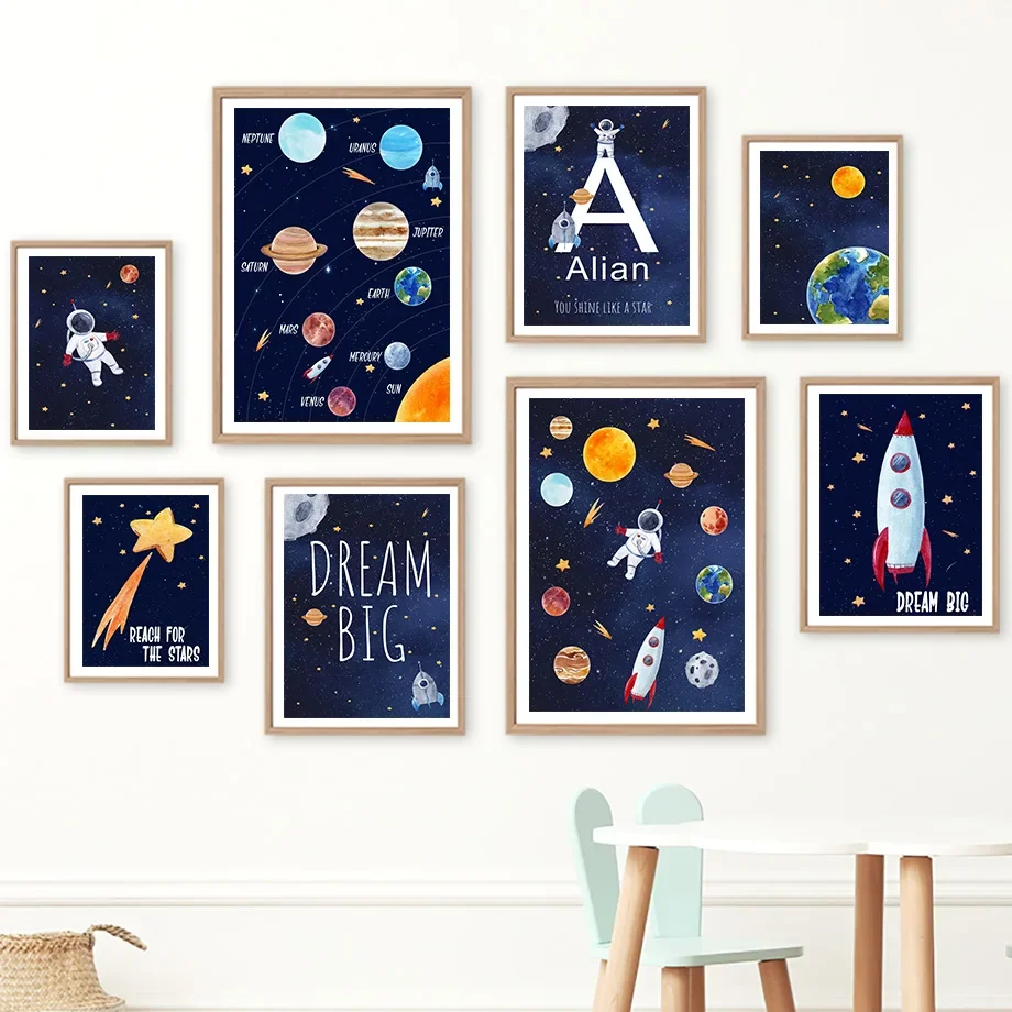 1 stuk canvas schilderij met a - Kids Education Name recensie en prijs